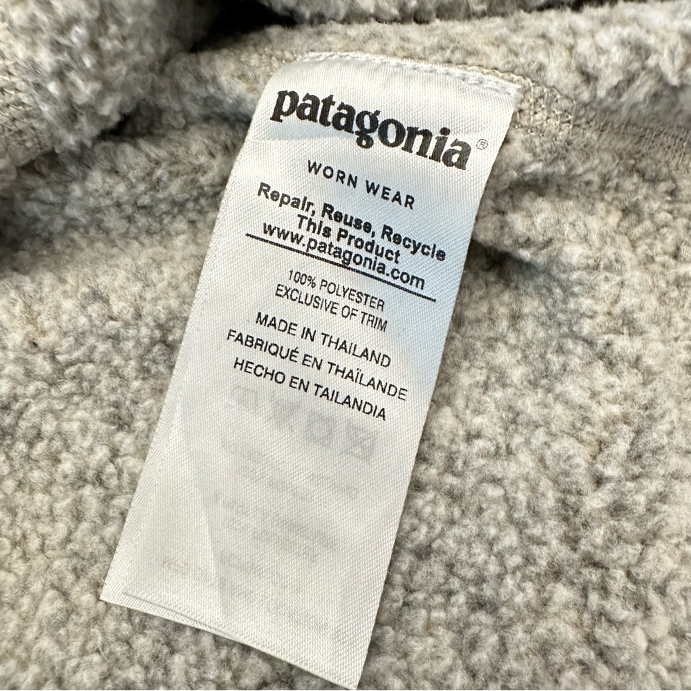 Patagonia Beige Women’s Quarter-Zip Fleece Sweater Size XS Logo Warm Outdoor - Picture 6 of 6